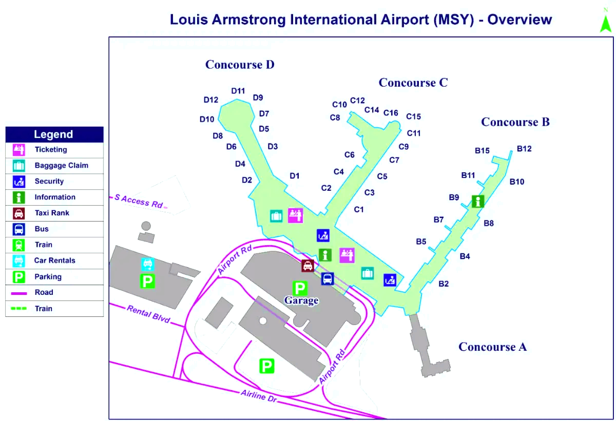 Louis Armstrong medzinárodné letisko New Orleans