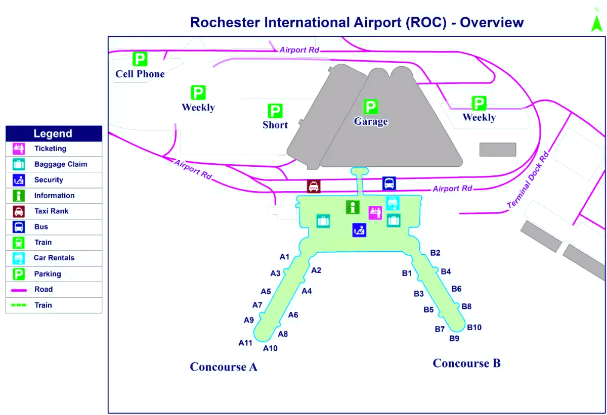 De internationale luchthaven Greater Rochester
