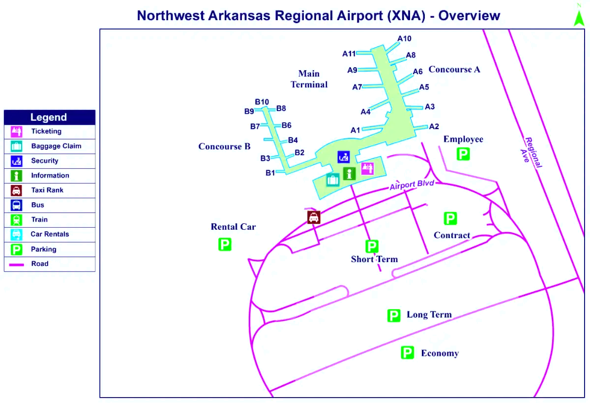 Regionálne letisko v severozápadnom Arkansase