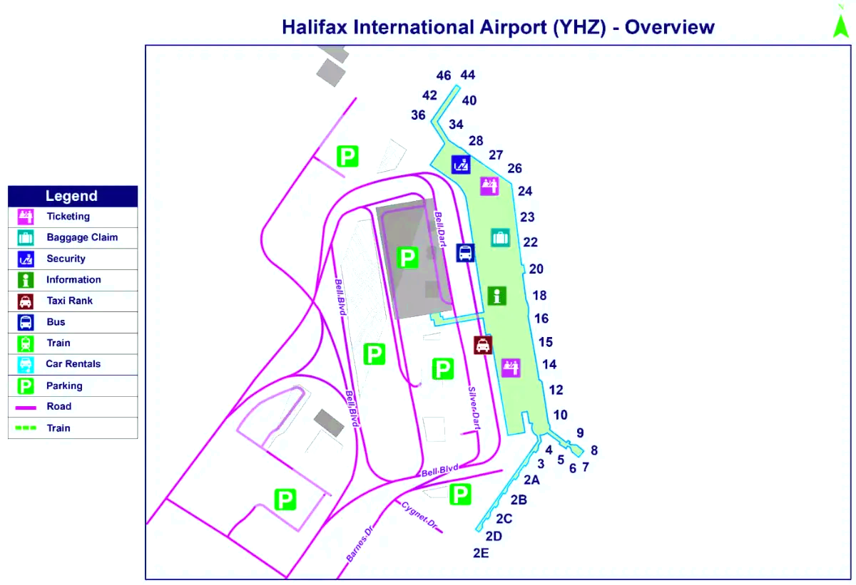 De internationale luchthaven Halifax Stanfield